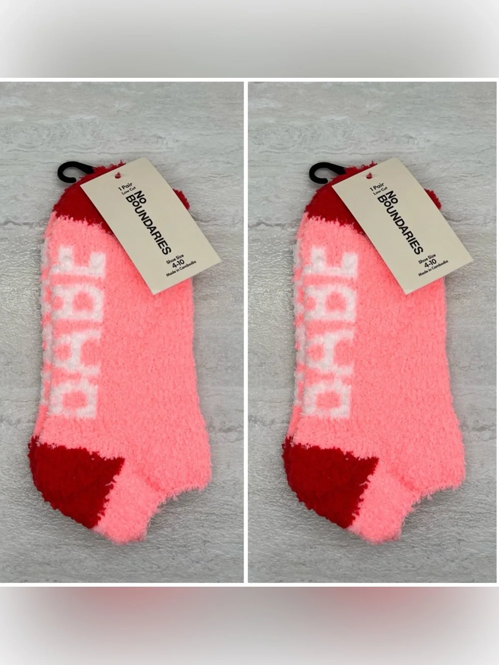 💫 $3 Two Pairs of Fuzzy Socks by No Boundaries ~ NWT